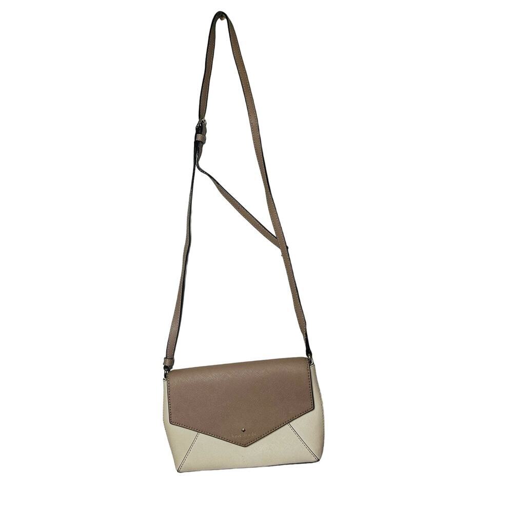 KATE SPADE Tan Cream Envelope Crossbody Style Purse Snap Closure Purse